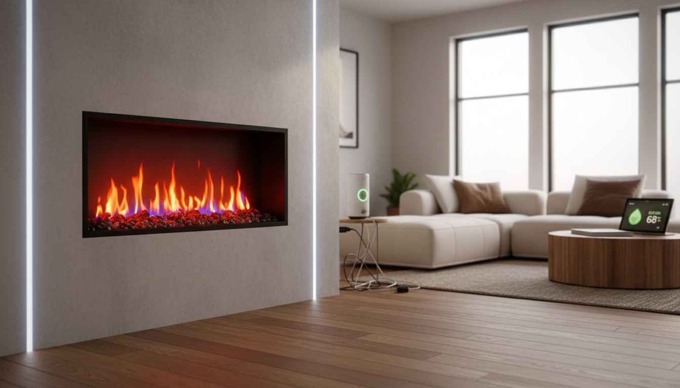 energy efficiency of electric fireplace