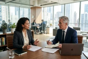 Executive coach career focused on leadership development and professional growth