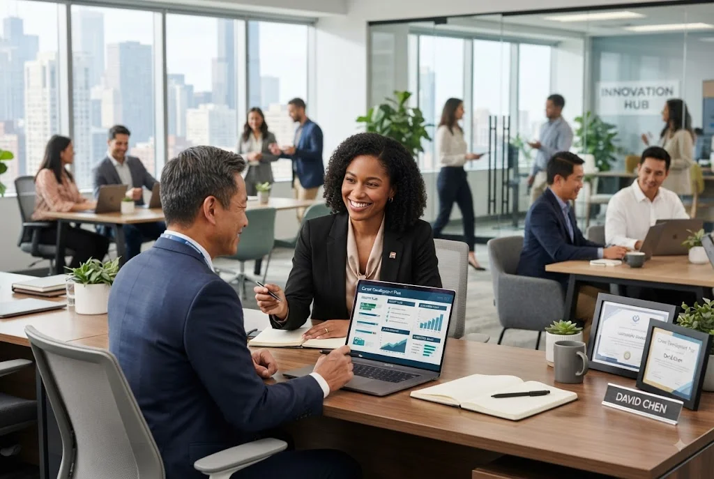 How do I get promoted at work through performance, leadership skills, and career development